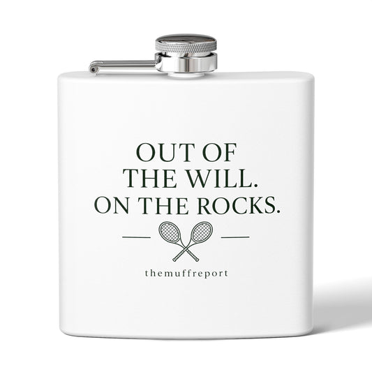 OUT OF THE WILL, ON THE ROCKS FLASK