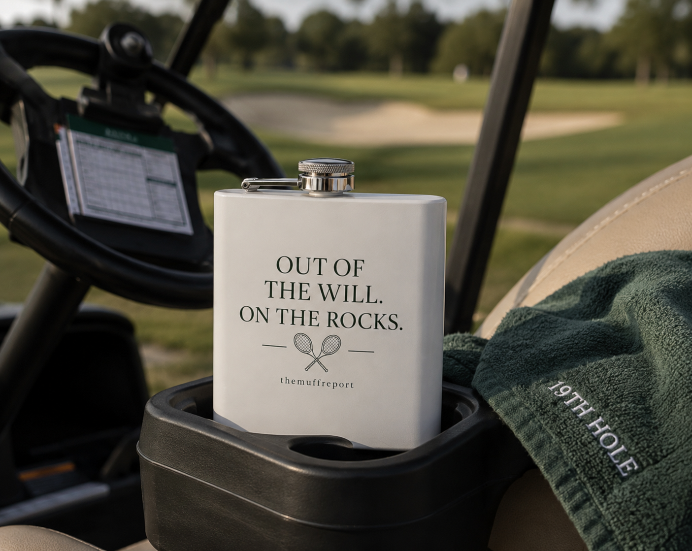 OUT OF THE WILL, ON THE ROCKS FLASK