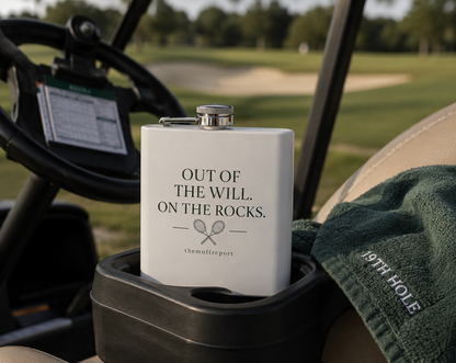 OUT OF THE WILL, ON THE ROCKS FLASK